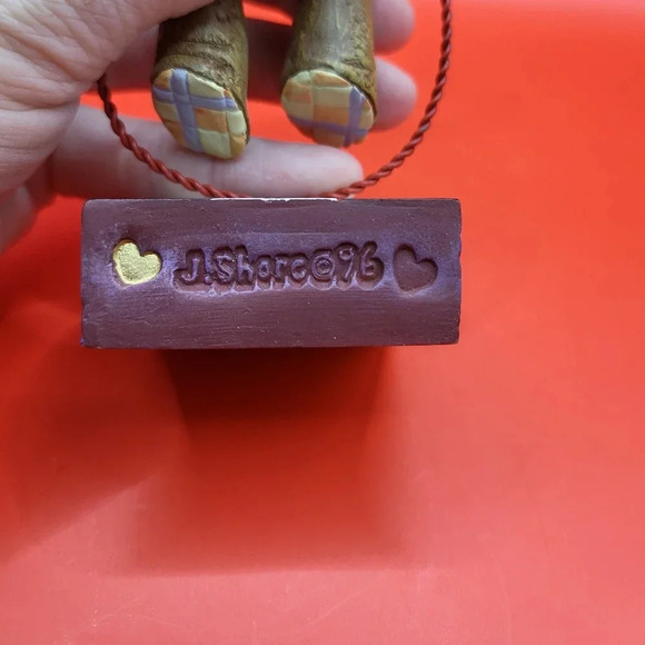 Vintage 1996 Enesco Jim Shore Max Teddy Bear Jumping Rope Figurine - Picture 6 of 8